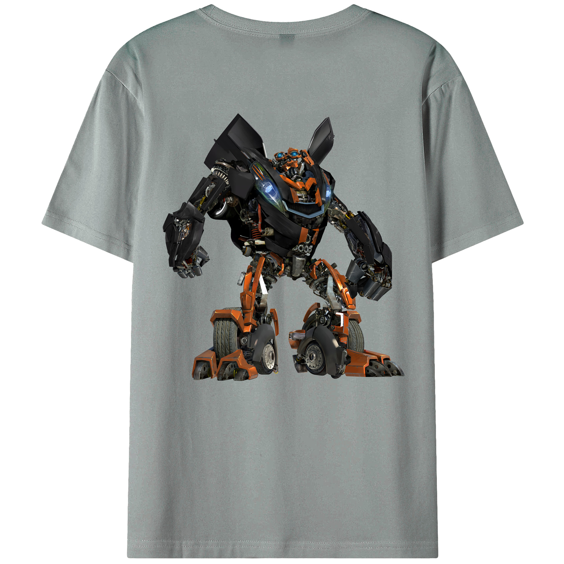 （画像用） Transformers トランスフォーマー 綿100％ メンズ半袖Tシャツ（バックプリント） 通気性